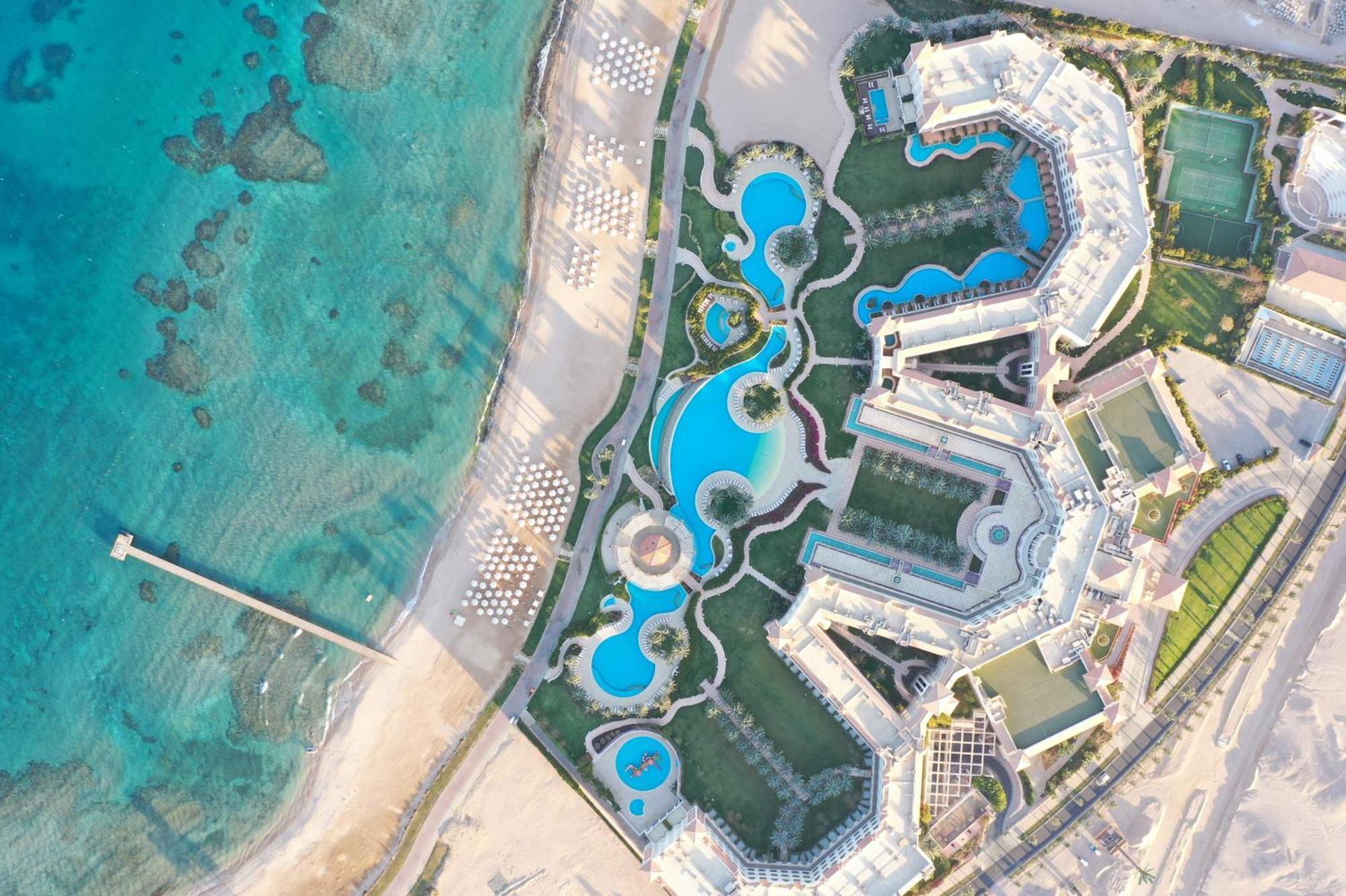 Baron Palace Sahl Hasheesh Hurghada Eksteriør billede Aerial view of the resort